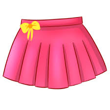 a pink skirt